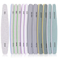 MORGLES Nail File Buffer, Professional 12 Pcs Emory Nail File and Buffer for Acrylic/Natural/Gel Nails (100/150/180/220/240/280/1000/4000 Grit)