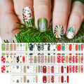TailaiMei 8 Sheets Christmas Nail Wraps Stickers Nail Polish Strips Self-Adhesive Full Wraps with 2 pcs Nail Files for DIY Nail Art Decals (Celebrate Style)