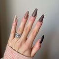 The Nailest - Instant Luxury Acrylic Press-on Nails - Medium Coffin- Earthy Multiplayer