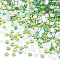 John Bead 2000 Pieces 4mm (SS16), Peridot AB, Acrylic Round Flat Back Rhinestones for Jewelry Making, DIY Crafts, Nail Art, Face Makeup, Clothes