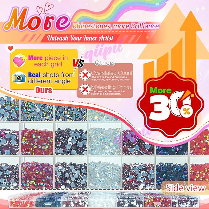28 Types Red Jelly Resin Rhinestones w B7000 Jewelry Glue for Bedazzling Crafting 3mm-6mm Flatback Colorful Ruby AB Stones Gems Diamonds for Nails Face Makeup Crafts Tumblers Bottles Clothes
