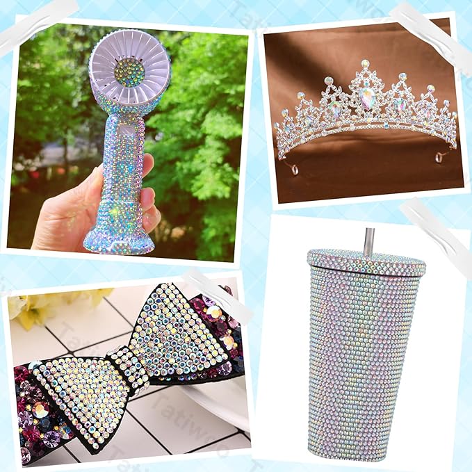 20000Pcs AB Flatback Jelly Resin Rhinestones for Bedazzling, Mix Sizes Crystal Rhinestones Gems, AB Gems Bedazzling for Crafting, Flatback Rhinestone for DIY Face Makeup Crafts Tumblers