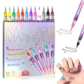 Nail Art Pens Set, 12 Colors Water-Based Nail Design Markers, 0.5mm Fine Tip for 3D Drawing, Painting, DIY Manicure Tools