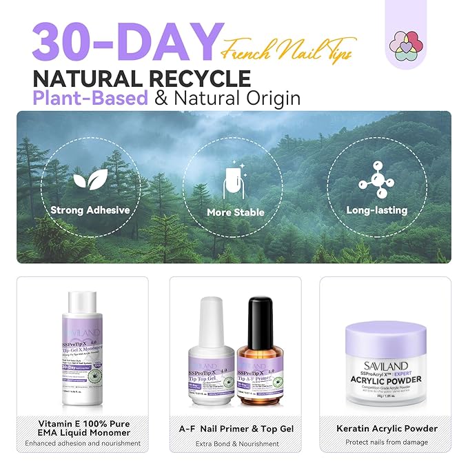 SAVILAND Acrylic Nail Kit with Everything: Acrylic Nail Powder and Liquid and Nail Drill Kit U V Light Press On Nails Professional Manicure Tools DIY at Home Practice Set Gift Christmas
