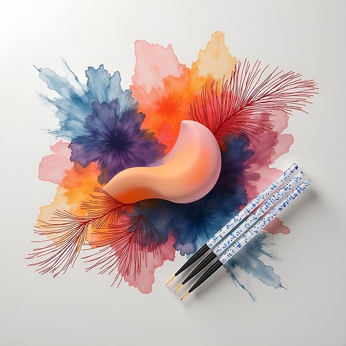 3 Pcs Blue Nail Art Liner Brushes Nail Art Supplies UV Gel Painting Acrylic Nail Art Brushes for Home Salon Valentine's Day/Mother's Day/Anniversary/Wedding/Party/Graduation/Birthday Gifts