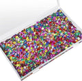 80000 Pcs Bulk Loose 6 mm Round Embroidery Sequins with Holes Rainbow Sequins for Crafts with Storage Box Spangles for Jewelry Making Sewing DIY Art(320 Grams)