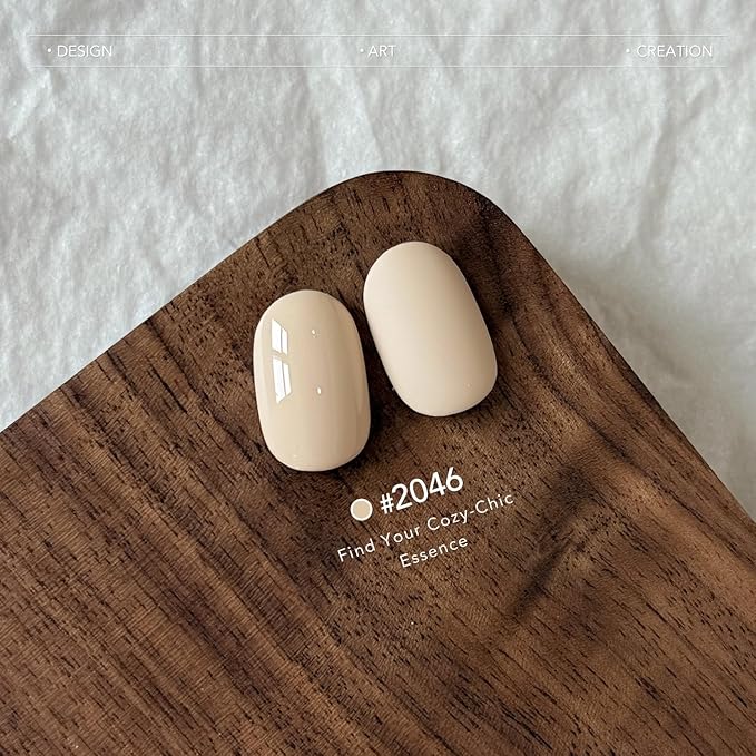 GAOY Gel Nail Polish, 16ml Soak Off Gel Polish, UV Light Cure for Nail Art DIY Manicure at Home, 2046 Beige
