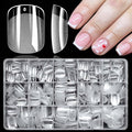 LoveOurHome 360pc Extra Short Square Nail Tips Clear Fake Nails XS Square Gel Nail Tips Full Cover Acrylic Nails Clear Press on Nails Short False Nail 15 Sizes Fingernails for Gel Nail Extension
