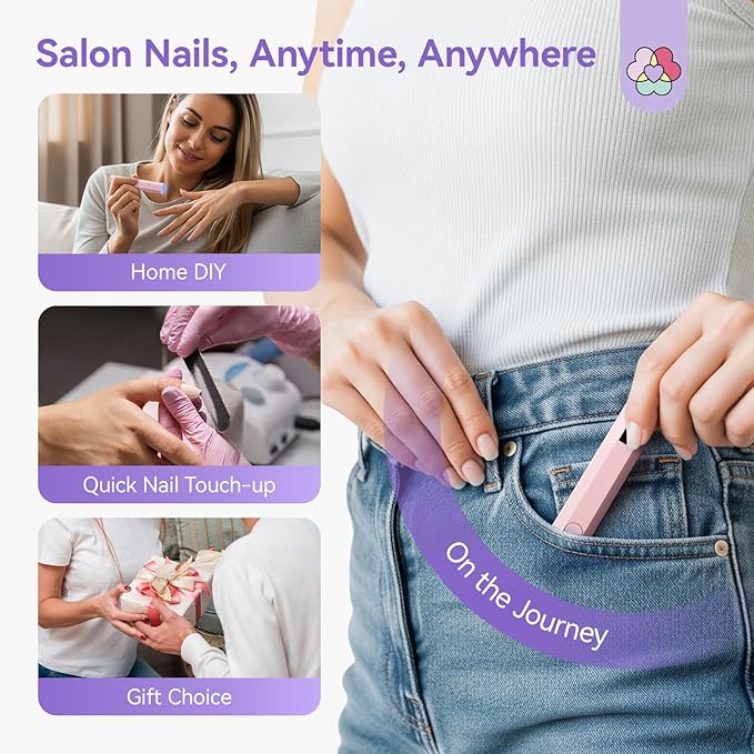 SAVILAND UV Light for Gel Nails: Flash Cure Lamp Nail Dryer with Dual Timer Setting LCD Display Screen Rechargeable Mini Gel Nail Flash Cure Lamp Nail Tech Must Haves Nail Supplies for Manicure