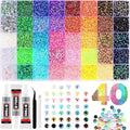 40000 Pcs Jelly Rhinestones for Bedazzling & Nail Art - 3mm Multicolor Flatback Gems, Includes B7000 Glue, Tweezers & Pen - DIY Bedazzler Kit for Diamond Art, Jewelry Making, Crafts (40000 pcs)