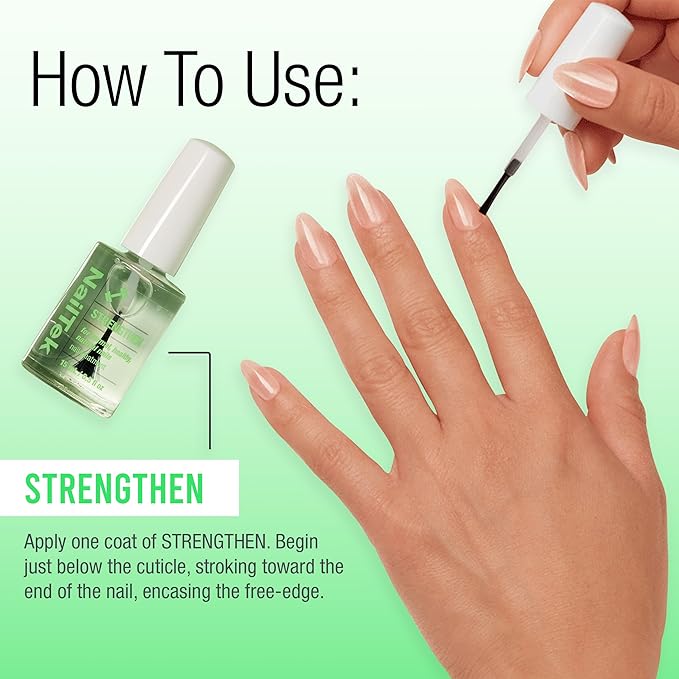 Nail Tek Nail Strengthener Formula 1 – Strengthening Nail-Polish Treatment for Normal & Healthy Natural Nails Growth, 0.5 fl oz