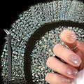 3000Pcs 60 Sheets Silver Nail Art Stickers Silver Aurora Nail Stickers Decals 3D Self-Adhesive Star Flower Nail Decals for Women Girls Salon Home DIY Manicure Nail with Tweezers Included…