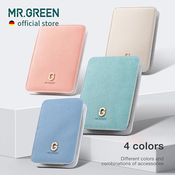 MR.GREEN Fashion Imprint Manicure Sets Professional Nail Clipper Set Personal Care Tool Kits Nial Cutter Gift with Leather Case (Blue(7Pcs Set))