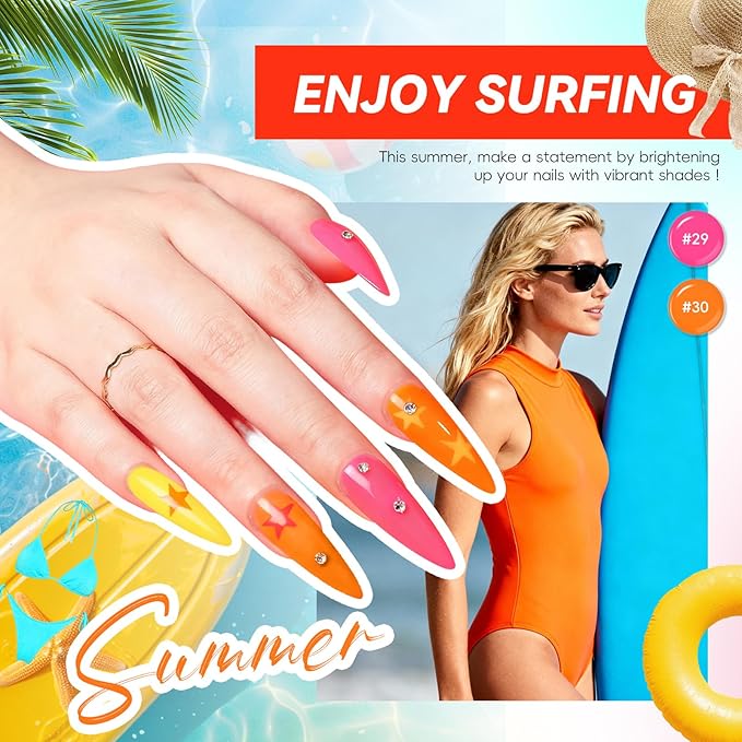 COSCELIA 60 PCS Gel Nail Polish Set, 55 Colors Gel Nail Polish with 5pcs Top Base Coat All Seasons Nail Polish Kit Winter Spring Full Colors Manicure Nail Art Gifts for Women Girls