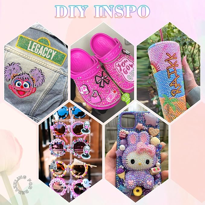 6600Pcs Mixed-Color Resin Rhinestones for Crafting, 5mm Non Hotfix Flatback Gems, Bedazzling Crystal for DIY Crafts Clothing Tumblers Mugs Shoes Fabric Decor Nail Art