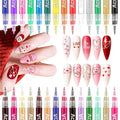 28 Color Nail Art Pens for Painting Nails, 2026 0.7 MM Nail Polish Pens Set Drawing Point Liner Acrylic Painted Pen Kit, Waterproof Quick-drying Nail for DIY Design Manicure Tools