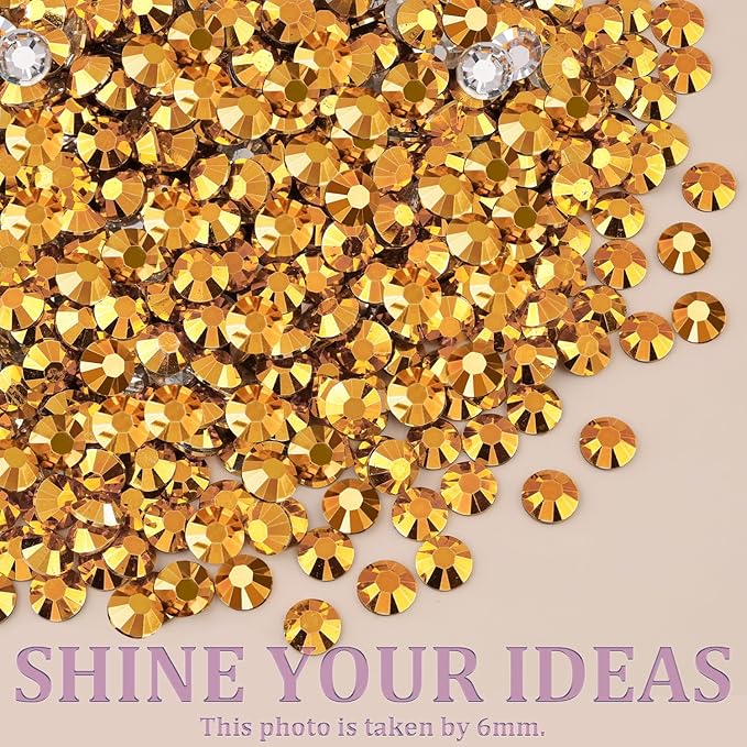 Resin Jelly Rhinestones for Crafting with B7000 Jewelry Glue, 1 Box Gold Flatback Crystal with 3Pcs 10ml Glue, Bedazzling Non Hotfix Gems for DIY Tumblers Clothing Shoes Manicure