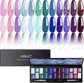 ABAC Solid Gel Nail Polish,Ombre Gel Nail Polish,Pat Paint Nail Gel-24 Colors Blue Pink Purple Shimmer Hema Free Gel Polish w/Pro Brush Soak Off LED Gift for Women