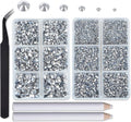 8000pcs Hotfix Rhinestones Flatback,Rhinestones for Crafts Clothes Mixed 6 Sizes, Hotfix Crystals with Wax Pencil Kit, SS4-SS30,Labrdor