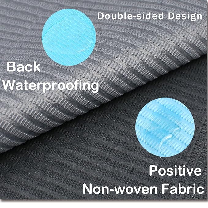125PCS Disposable Nail Art Table Towels Mat 13" X 17" Waterproof 3 Ply Nail Art Mat Paper Sheet Clean Pads Tattooing Table Mat Nail Table Cover Tattoo Supplies (Black)
