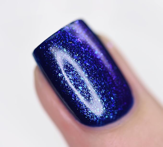 ILNP Abyss - Glowing Blue, Deep Purple Iridescent Topper Nail Polish