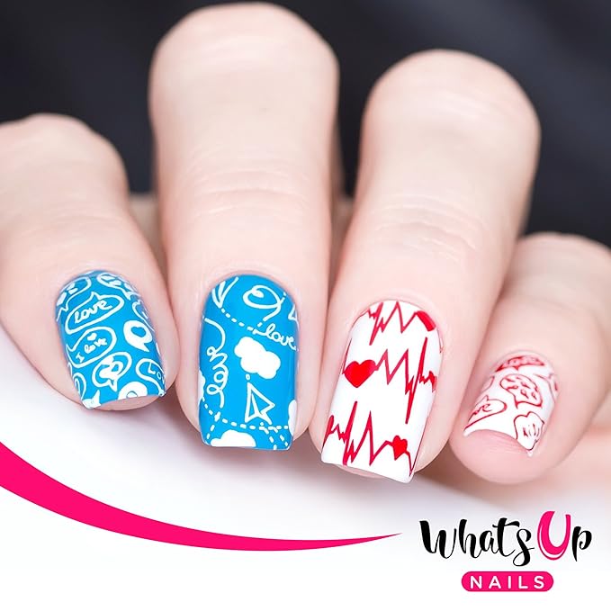 Whats Up Nails - B024 Love is Everywhere Stamping Plate for Nail Art Design