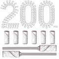 Small Sanding Bands for Nail Drill, 200pcs Mini Bands 180 Fine Grit Nail File Sanding Bands with Upgrade 2pcs 3/32'' Mandrels Bits, for Acrylic Nail Gel Removal, Plastic Polishing Manicure, White