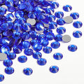 Beadsland 2880pcs Flat Back Crystal Rhinestones Round Gems for Nail Art and Craft Glue Fix,Sapphire,SS6,1.9-2.1mm