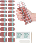 French-Inspired 20pcs Semi Cured Gel Nail Strips - Salon-Grade DIY Wraps with Glaze Texture, Easy Application, UV Light Required for Classic Nails
