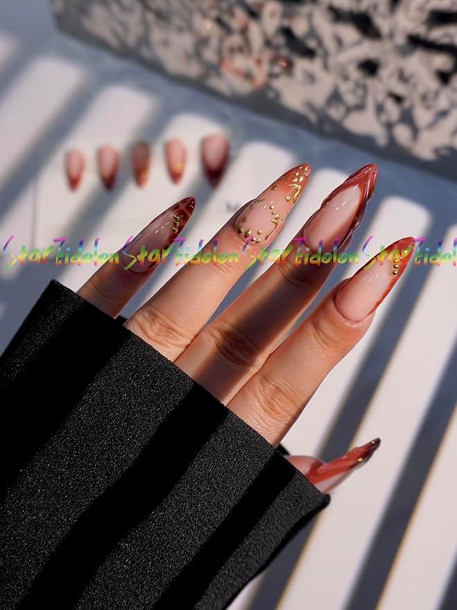 HAND-PAINTED White Press Ons Neon Small Press on Nails Long French Press on Nails Coffin Medium Short Nail art Fake Nail Art Kit with 7g Glue on Nails Handmade Almond Square Nails (TJ-6, Large)