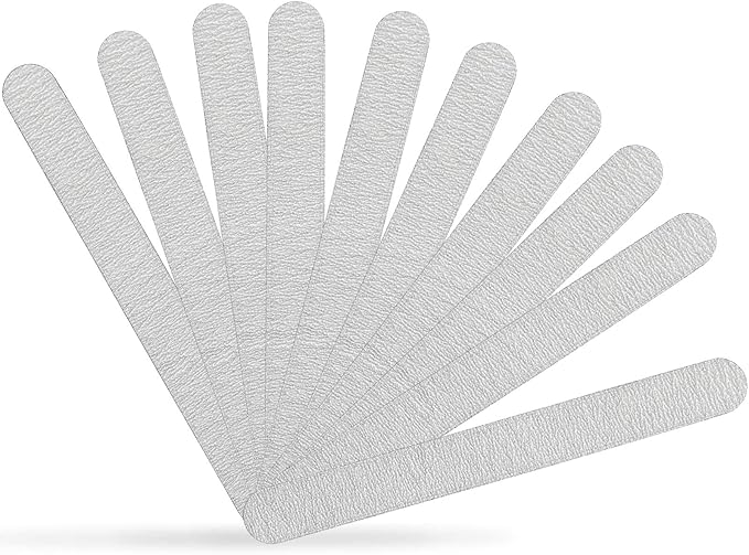 Karlash Nail File 10 PCS Professional Double Sided 80/80 Grit Nail Files Emery Board Zebra Manicure Pedicure Tool and Nail Buffering Files for Acrylic Nails