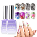 GELLEN 2Pcs Nail Foil Transfer Gel, 18ml Foil Glue Gel for Nails Stickers, Nail Foils Transfer Nail Art Glue Gel Polish, Complete Clear Transferred Pattern, Cure 30-60s, Non-toxic HEMA Free TPO Free