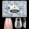 Extra Short Coffin Nails Tips: XS Pre-shape Press on Short Nails Full Cover Gel Tips 360Pcs, 12 Sizes Clear Coffin Nail Acrylic False Fake Nails Extension DIY Salon