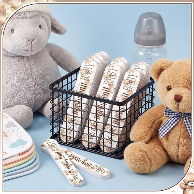 50 Pcs We Can Bearly Wait Baby Shower Party Favors Decorations Baby Shower Games Winners Prizes Gifts Bulk Bear Emery Board Nail Files for Adults Guests Gender Reveal Favors Gift Bags Stuffers