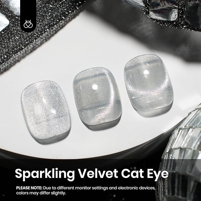 Beetles Cat Eye Gel Nail Polish, 1 Pcs 9ml Sliver Glitter Cat Eye Sliver Dreamscape with Magnet Soak Off LED Nail Manicure DIY Art Home Salon Gifts for Women