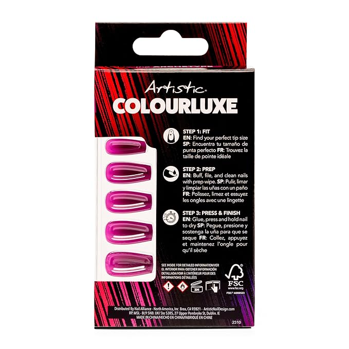 Artistic Colourluxe Press-On Tips - Kit Colourluxe Press-On Tips - Kits Nails - 30 Nails (Amethyst Aura, Kit)