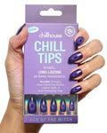 Chillhouse Chill Tips Signatures Press On Nails Kit, Szn of the Witch - 30 Nail Shapes & Sizes, Dual-Sided Buffer & File, Cuticle Stick & Glue - Long-Lasting Nail Art Manicures