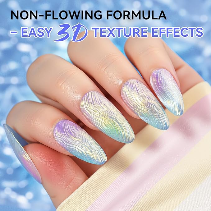 Makartt 3D Gel Nail Art: 3d Sculpting Gel for Nail Art Mirror Chrome Nail Powder Gels Polish Craving 3D Metal Painting Drawing Design Sculpture Gels Nail Decoration Manicure DIY