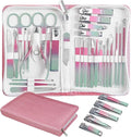 Nail Clippers Set 30 Pcs Professional Grooming Kits, Fingernail and Toenail Clipper Cutters, Ear Wax Removal Kit, Pedicure Tools, Manicure Tools with Luxurious Travel Case