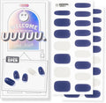 UUUUUU Semi Cured Gel Nail Strips | Salon-Quality | UV Free Gel Nail Wraps for Women | Easy Peel&Stick | Long-Lasting up to 14 Days | 28 Strips Set+File & Wipes | Gift-Ready (UGN089-Midnight)