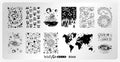 Whats Up Nails - B068 Totally Spaced Out Stamping Plate for Nail Art Design
