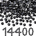 Beadsland Flatback Rhinestones Bulk, 14400pcs Rhinestones for Nails Crafts Clothes DIY Decoration, Jet Hematite, SS20, 4.6-4.8mm
