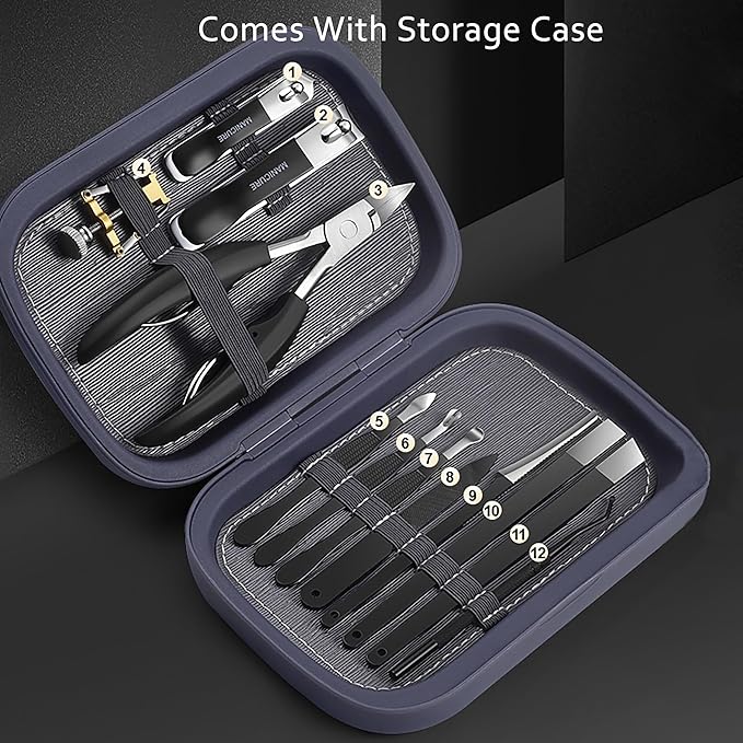 Toenail Clipper for Senior Nail Clipper for Men Women Toenail Clippers for Ingrown Nails Removal Set Thick Nail Cutter Toe Nails Clipper Kit (A-7)