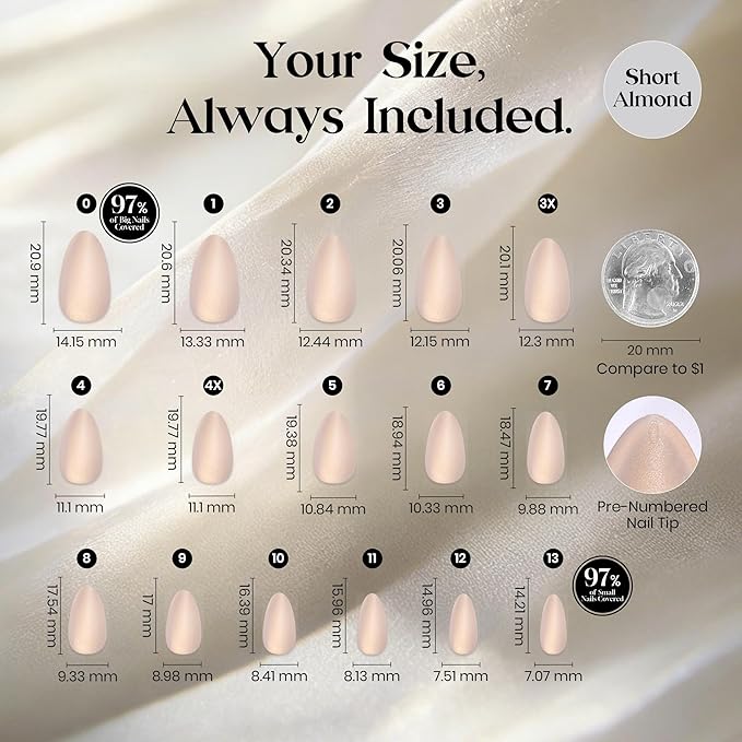 Beetles Motion Glow Nail Tips, Cat Eye Short Almond Nail Tips Set, Full Cover Fake Nail Tips Soft Nail Gel Extensions for Nail Art, 160PCS 16 Sizes, Salon Quality Look DIY Manicure Honey Glow