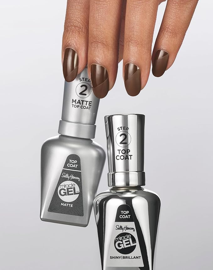 Sally Hansen Miracle Gel™, Shiny Top Coat, Long Lasting, Gel-Like Formula, No UV Lamp Needed, Clear Nail Polish
