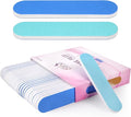 25pcs - PANA Mini Double-Sided Emery Nail File for Manicure, Pedicure, Natural, and Acrylic Nails - Blue/Light Blue (Grit 100/180)