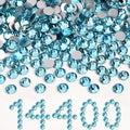 Beadsland Flatback Rhinestones Bulk,14400pcs Red Rhinestones for Nails Crafts Clothes DIY Decoration, Aquamarine, SS20, 4.6-4.8mm