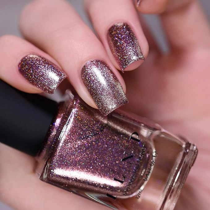 ILNP Olivia - Chocolate-Rose Holographic Ultra Metallic Nail Polish