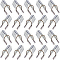 20 Pieces Reusable Nail Extension Forms Guide Protector Nail Tips Acrylic UV Gel Protector for Salon Home Supply(Silver)