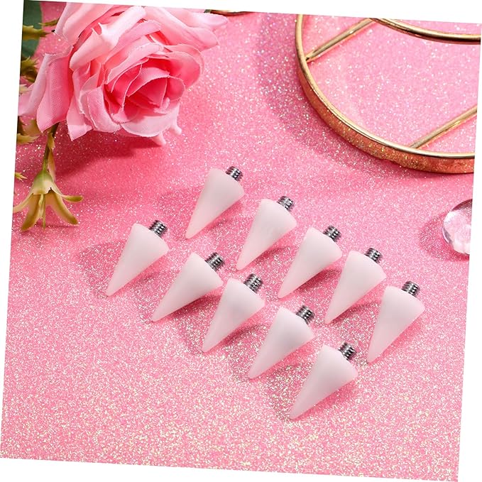 Beaupretty Nail Rhinestones Picker Wax Replacement Tips Point Drill Pen Head for Dual Ended Wax Nail DIY Art Decoration,10Pcs